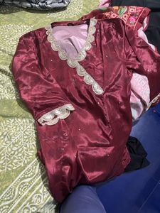 Designer marron Kurta Set with Dupatta
