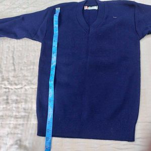 Men's Blue V-Neck Sweater