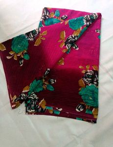 Vibrant Floral Print Saree