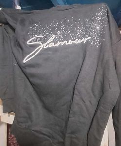 Glamour Sweatshirt with Rhinestone Detail
