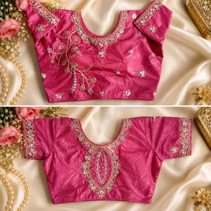 Exquisite Pink Embroidered Blouse