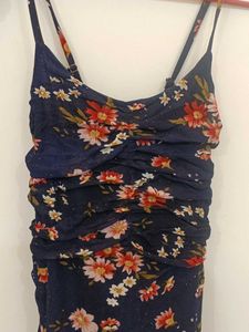 Floral Print Spaghetti Strap Dress