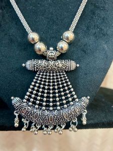 💅🏻Oxidized Silver Necklace &amp; Earring Set