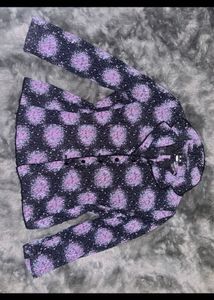 y2k sheer sparkly Button-Up Top