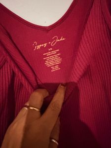 pack of three Ribbed Red Bodysuit&amp;top