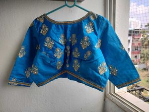 Beautiful Blue Embroidered Blouse