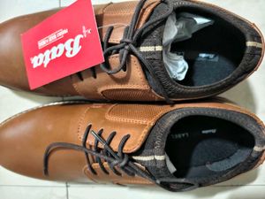 Men's Brown Leather Lace-Up Shoes