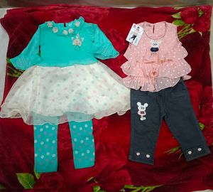 Cute Girls' Kurta and Pants Set