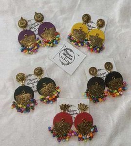 Boho Jhumka Earrings  (Combo of 5)