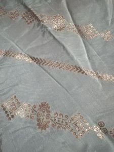Light Blue Kurta with Gold Print
