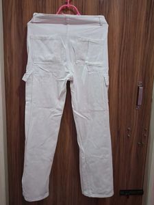 Stylish White Cargo Pants