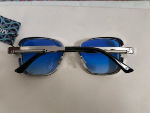 Metal Sunglasses🕶️ Squared Retro Sky Blue Aviator