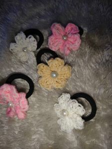 🔥 MEGA SALE OFFER 🔥 Flower Hair Ties - 5 Ct