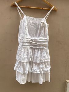 White Tiered Mini Dress