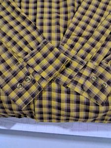 Yellow Plaid Long Sleeve Shirt