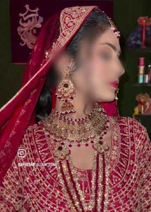 pakistani Red full  jwellery set