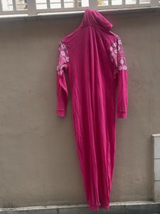 Cozy Pink Snowflake Sleepsuit
