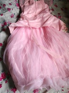 Pink Brocade &amp; Tulle Lehenga Choli
