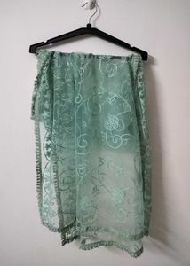 Beautiful Green Embroidered Dupatta