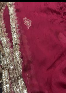 Embroidered Pink Silk suit