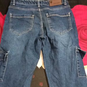 Denim Cargo Pants