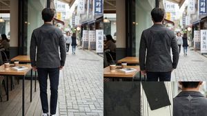 Men's Black Blazer with Crest Detail