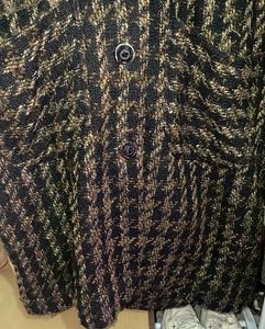 Vintage Patterned Button-Down Coat