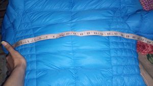 Blue Puffer Jacket with Fur Hood