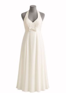 Elegant White Maxi halter neck Dress rose