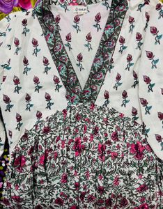 Floral Print Cotton Kurta