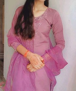 Elegant Purple Kurta Set with Dupatta