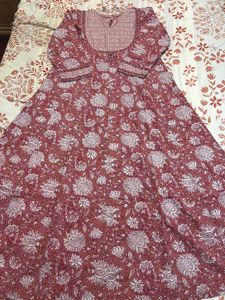 Pink Floral Print Kurta