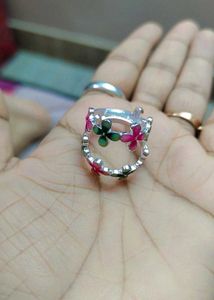 silver Charming Floral Design Toe Rings(Bichew)
