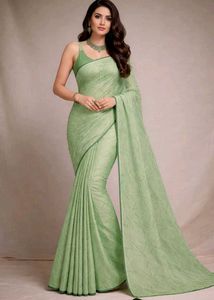 Elegant Pastel Green Saree