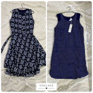 Chic Navy Dresses - Set of Two