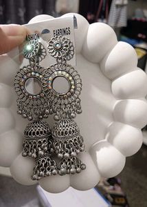 Boho Mirror Jhumka Earrings