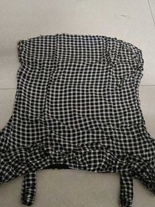 Gingham Off-Shoulder Top
