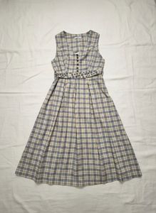 Plaid Sleeveless Maxi Dress