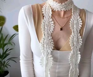 Elegant Crochet Lace Scarf