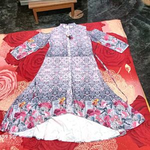 Designer Floral Print Kurta with Pants