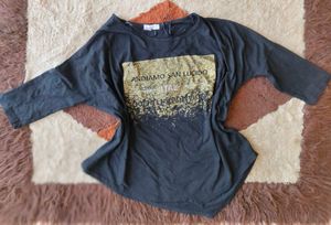 ✈️🇮🇹 Betty Basics Black Graphic Print T-Shirt
