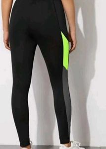 Gymwear Stylish Black &amp; Neon Track Pants