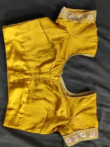 Yellow Embroidered Lehenga Choli Set with gift