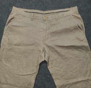 HUGO BOSS 'Relaxed Fit' Linen-Blend Chino Trousers