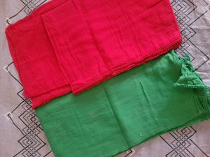 Vibrant Red &amp; Green Dupattas