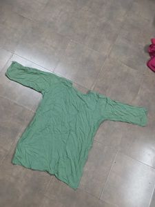Green Embroidered Kurta
