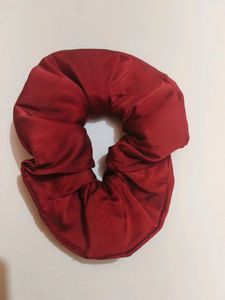 Hair Rubber In Satin And Mirror With Comb