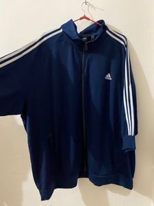 Oversized Navy Blue adidas Track Jacket