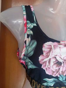 Floral Print Sports Bra Crop Top