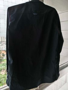 Black Long Sleeve Button-Down Shirt